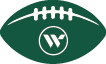 illustrated football with Webster Bank logo